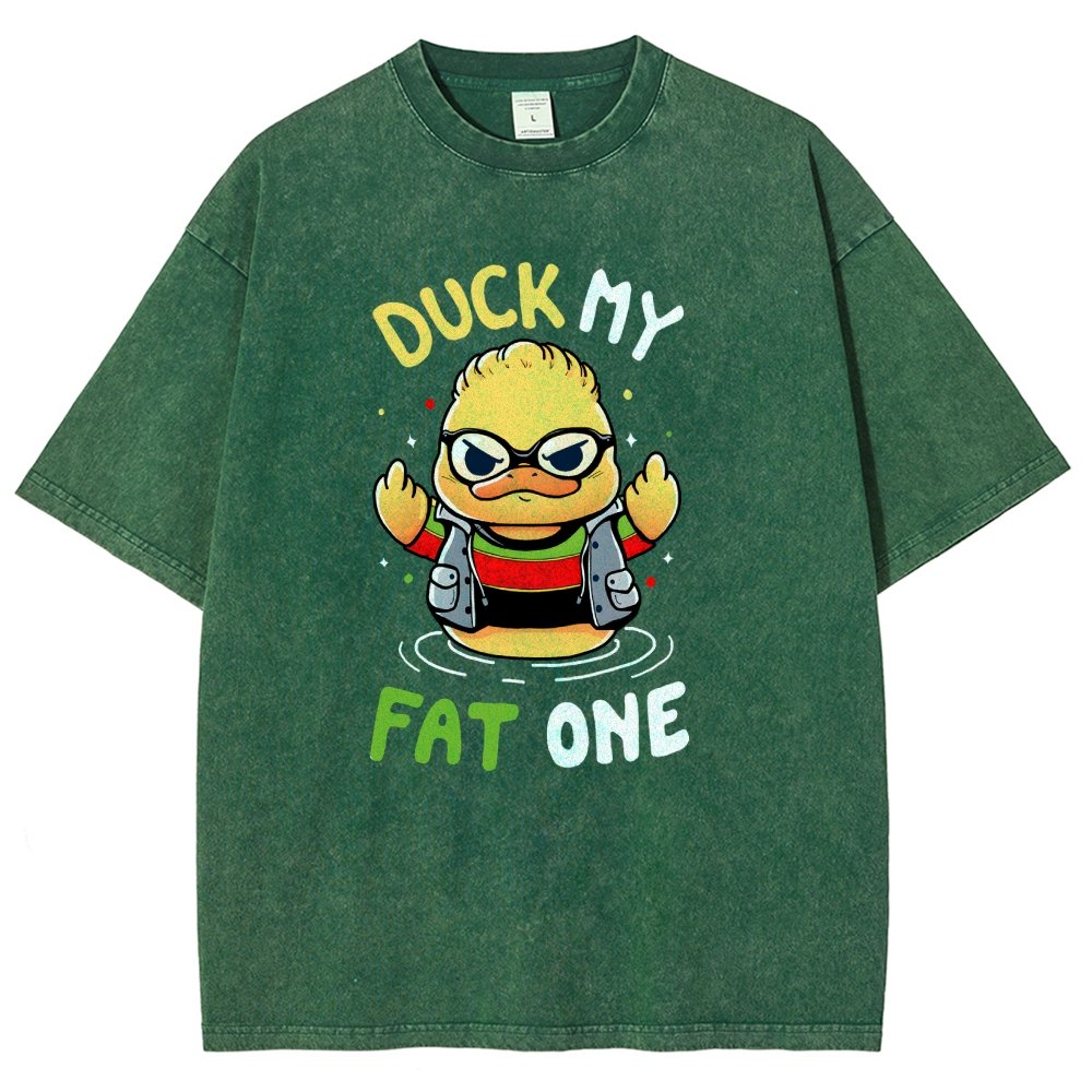 Duck My Fat One Vintage Distressed T-shirt