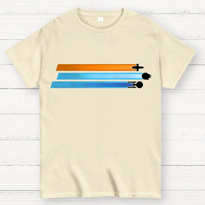 Space Racing Stripes Geek T-Shirt