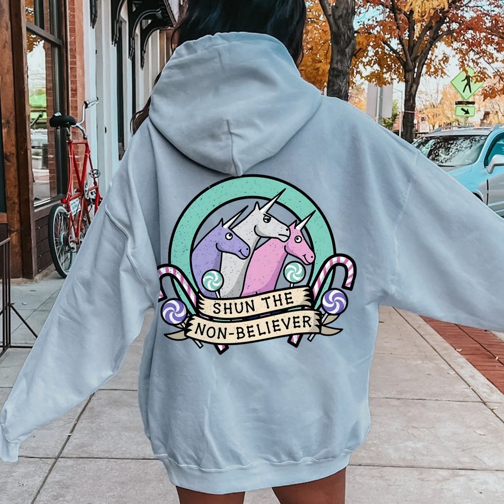Shun The Non-Believer Printed Back Unisex Cotton Hoodie
