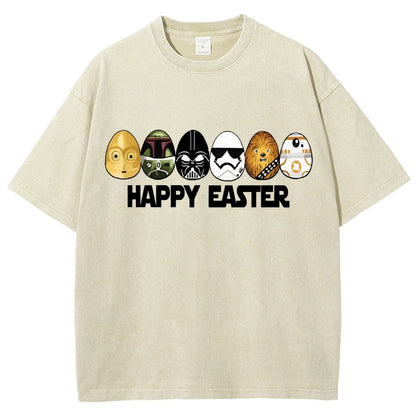 Easter Egg Hunting Party Happy Easter 2025 Vintage Distressed T-shirt