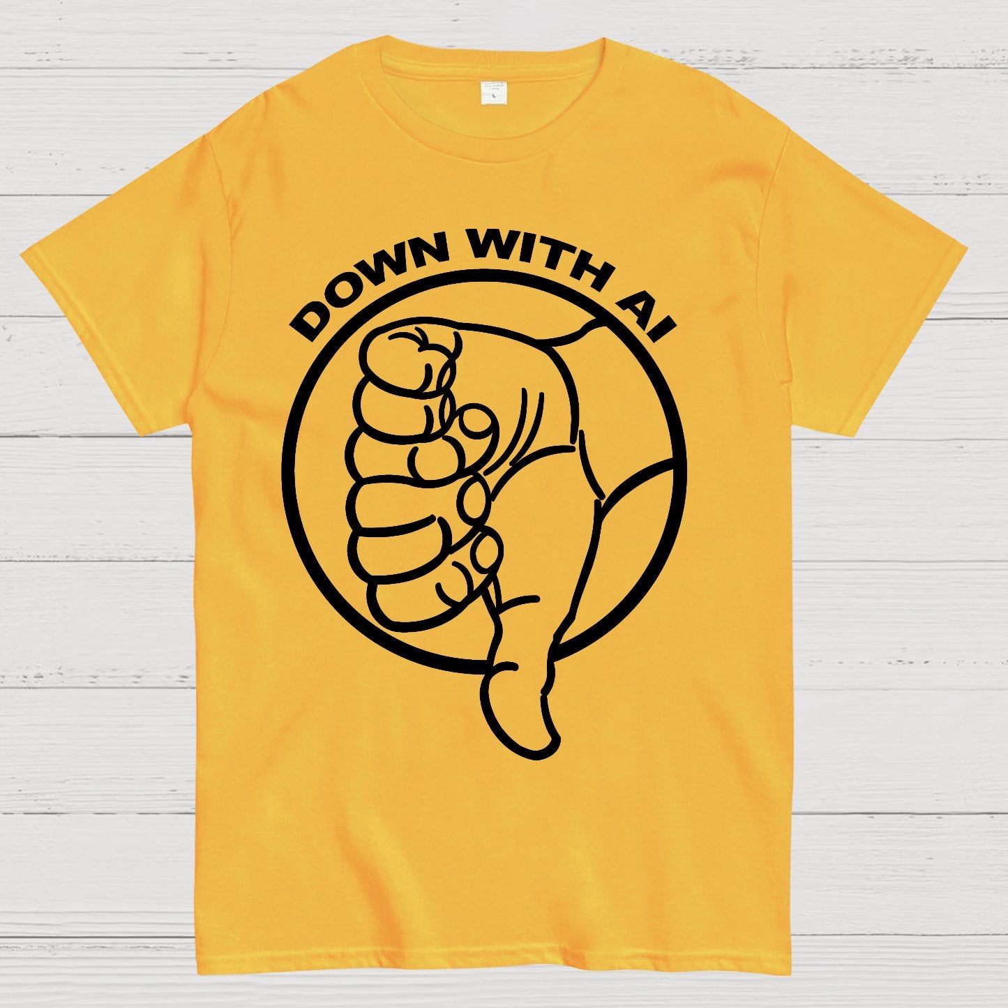 DOWN WITH AI Geek T-Shirt