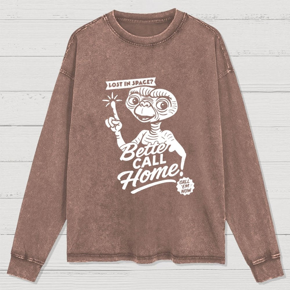 Better Call Home Washed Long Sleeve Tee