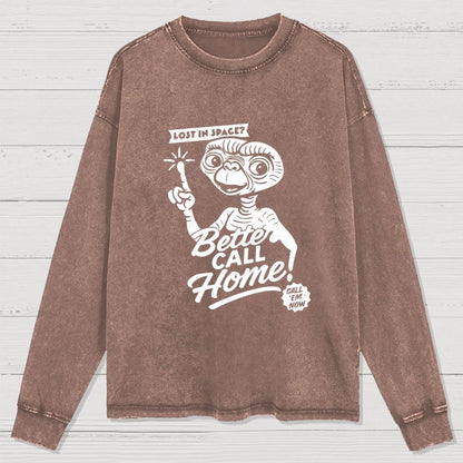 Better Call Home Washed Long Sleeve Tee
