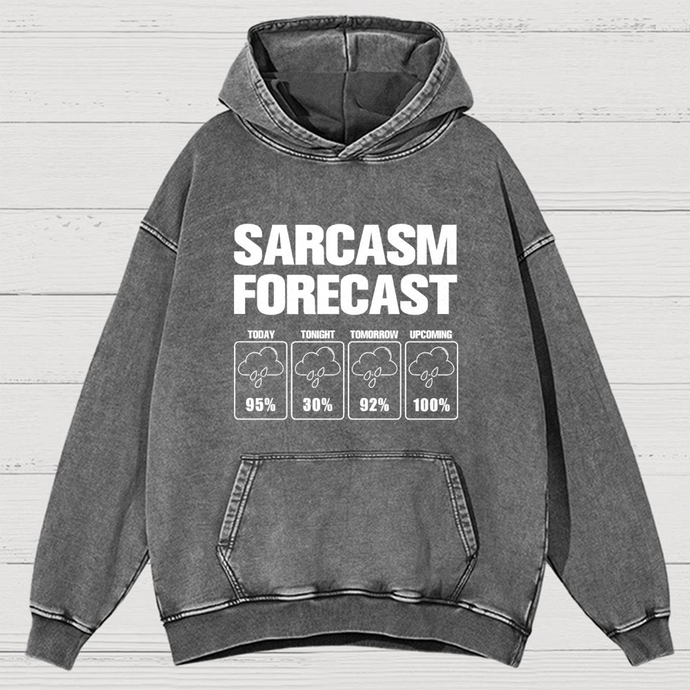 Sarcasm Forecast Vintage Distressed Hoodie
