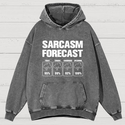 Sarcasm Forecast Vintage Distressed Hoodie