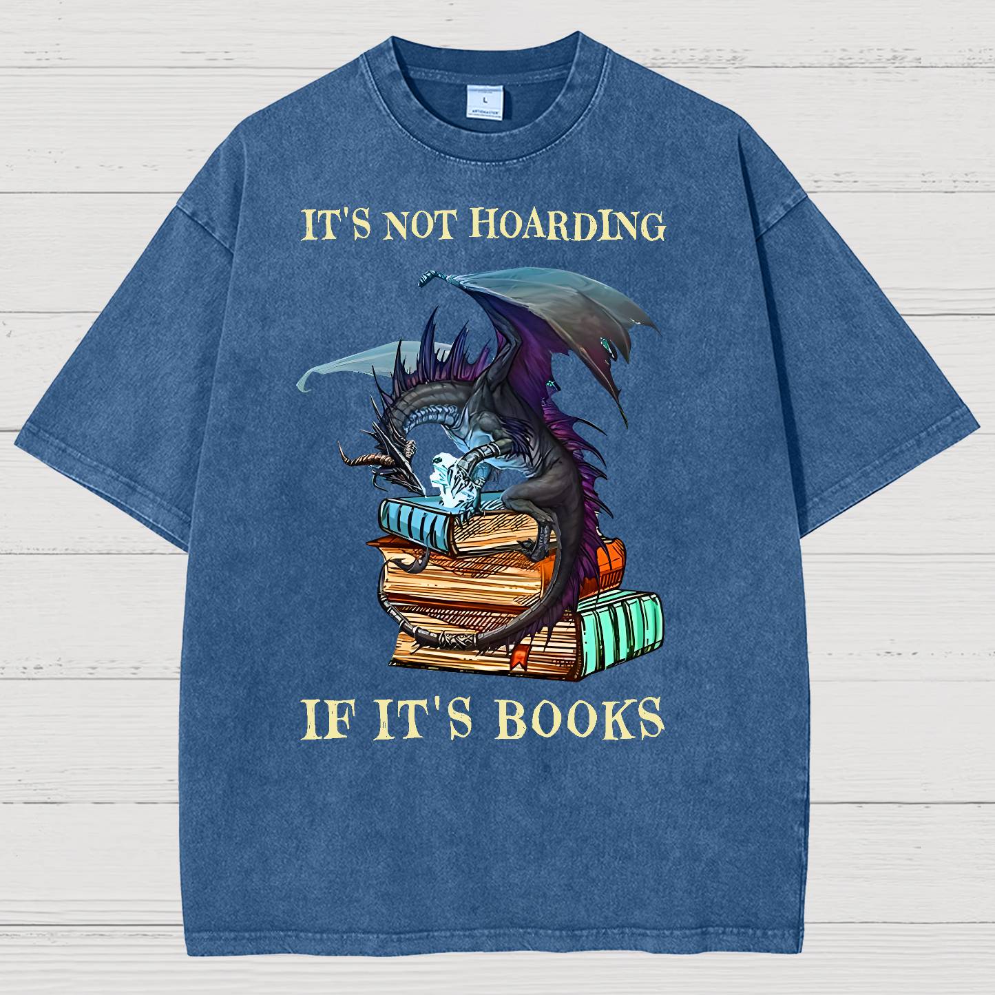 It's Not Hoarding If It's Books Vintage Distressed T-shirt