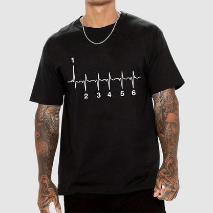 Motorcycle Motorcyclist Heartbeat Geek T-Shirt