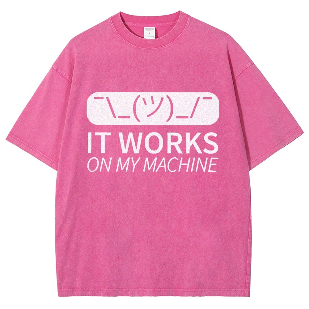 It Works On My Machine Programmer Vintage Distressed T-shirt