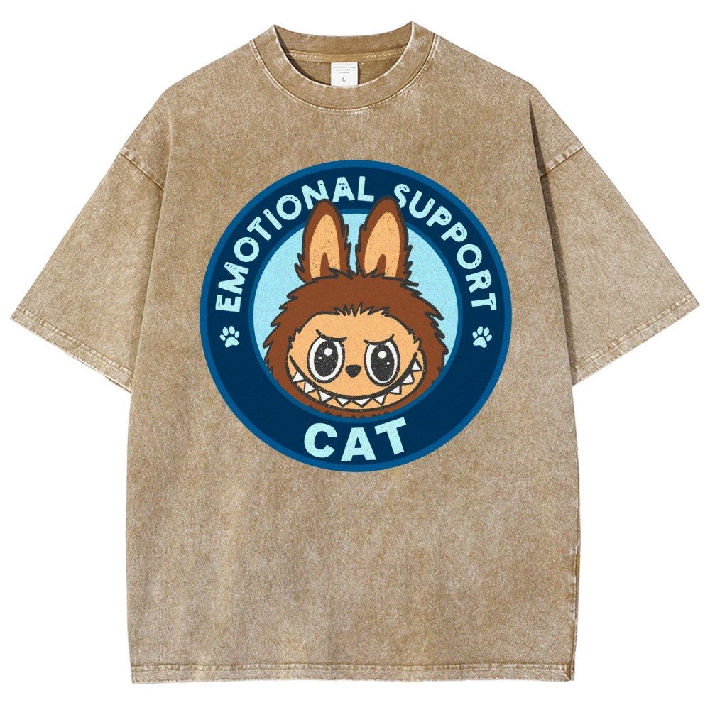 Emotional Support Cat Vintage Distressed T-shirt