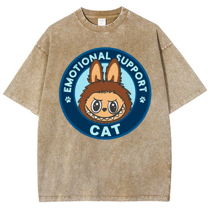 Emotional Support Cat Vintage Distressed T-shirt