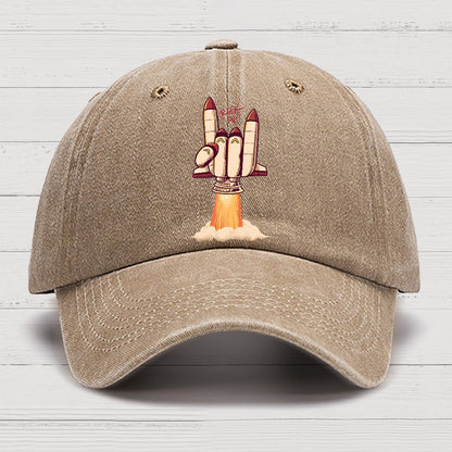 Rock On Rocket  Cotton Hat
