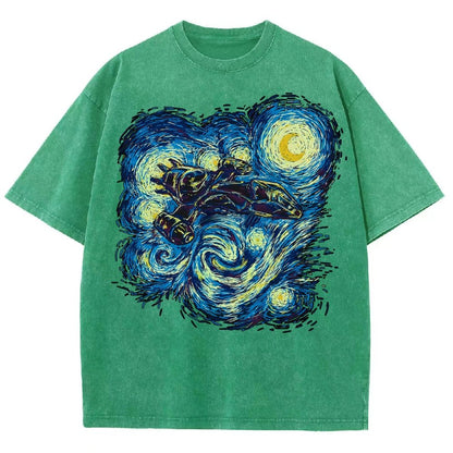 Starry Flight Vintage Distressed T-shirt