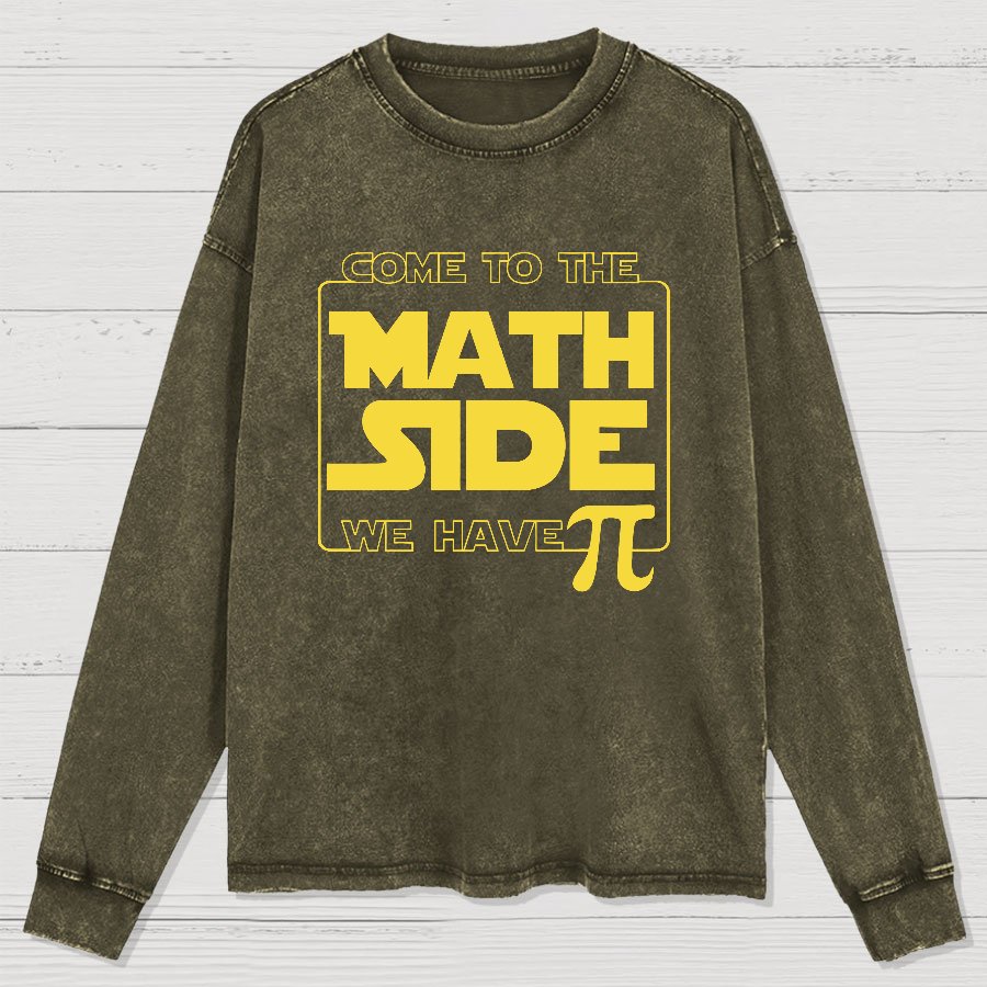 Maths Π Geek Washed Long Sleeve Tee