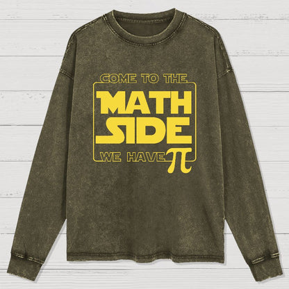 Maths Π Geek Washed Long Sleeve Tee