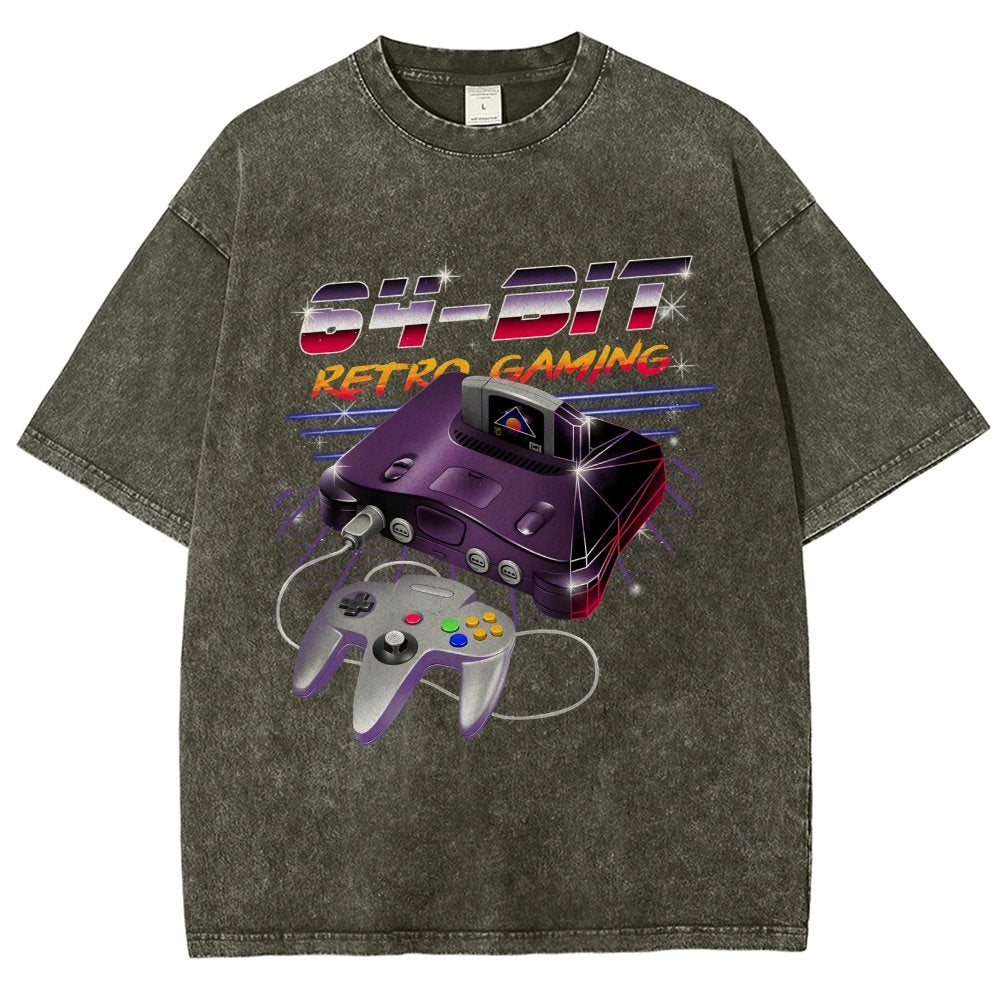 '64-Bit Retro Gaming Vintage Distressed T-shirt