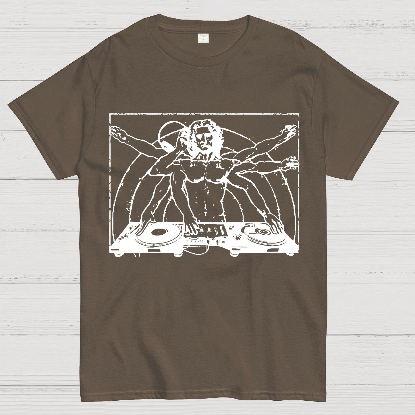 Vitruvian-DJ Geek T-Shirt