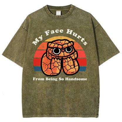 My Face Hurts Vintage Distressed T-shirt