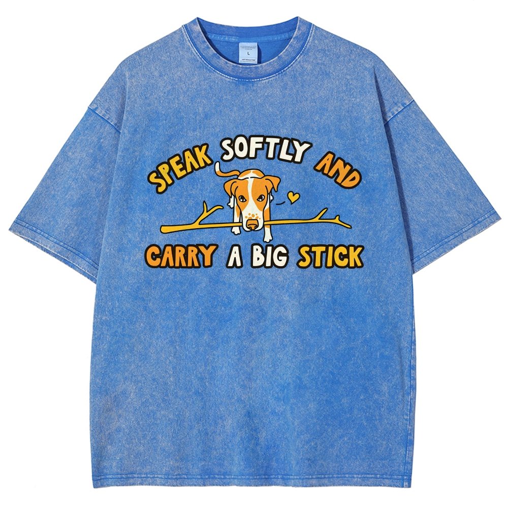 Speak Softly And Carry A Big Stick Vintage Distressed T-shirt