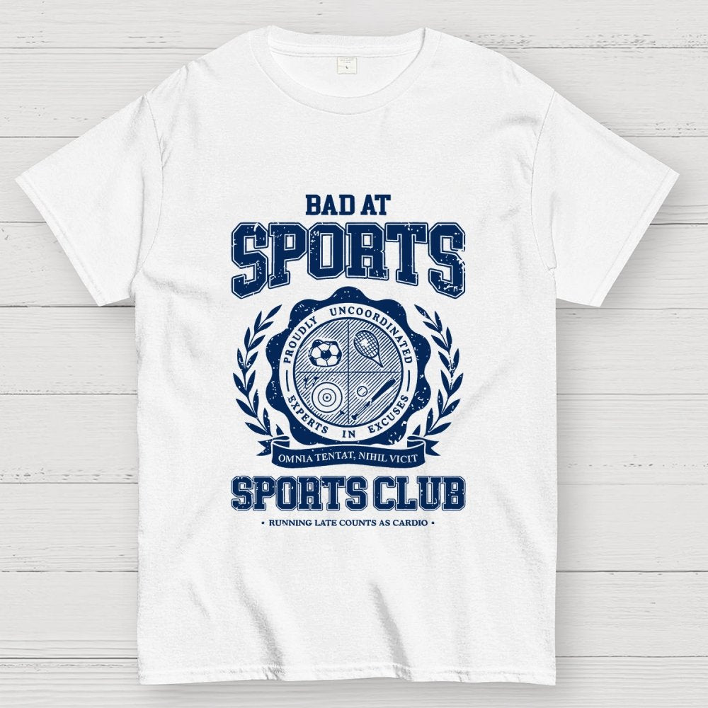 Bad at Sports Sports Club Unisex Geek T-Shirt
