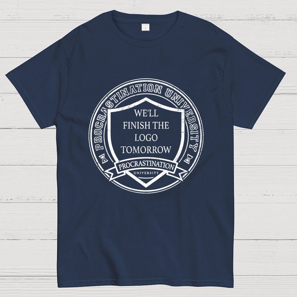 Procrastination University Logo Unisex Geek T-Shirt