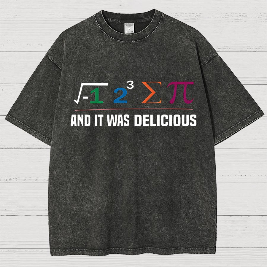 I Ate Some Pie And It Was Delicious I Ate Some Pi Math Vintage Distressed T-shirt