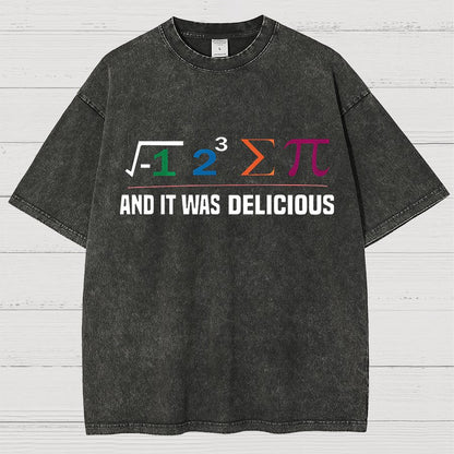 I Ate Some Pie And It Was Delicious I Ate Some Pi Math Vintage Distressed T-shirt
