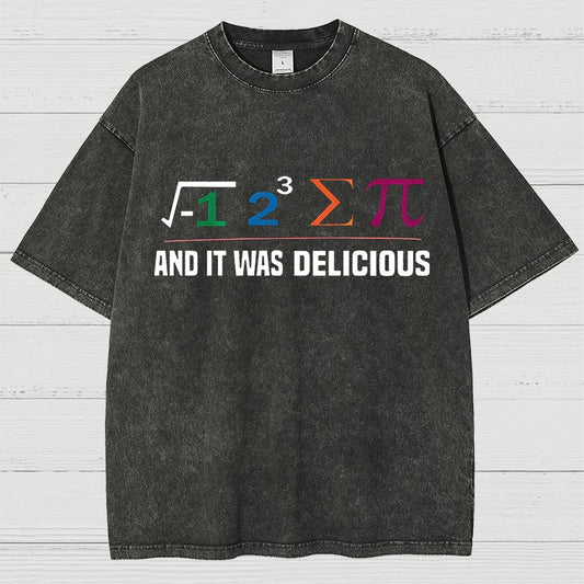 I Ate Some Pie And It Was Delicious I Ate Some Pi Math Vintage Distressed T-shirt