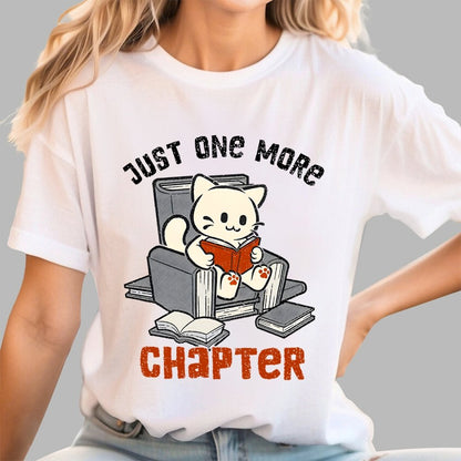 Just One More Chapter Cat Geek T-Shirt