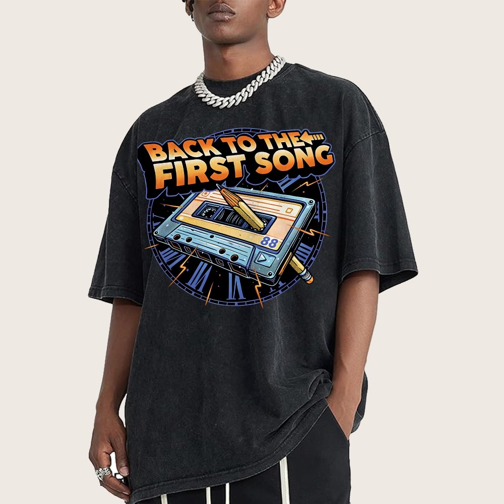 Back to the First Song Vintage Distressed T-shirt