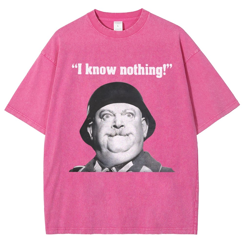 I Know Nothing Art Print Vintage Distressed T-shirt