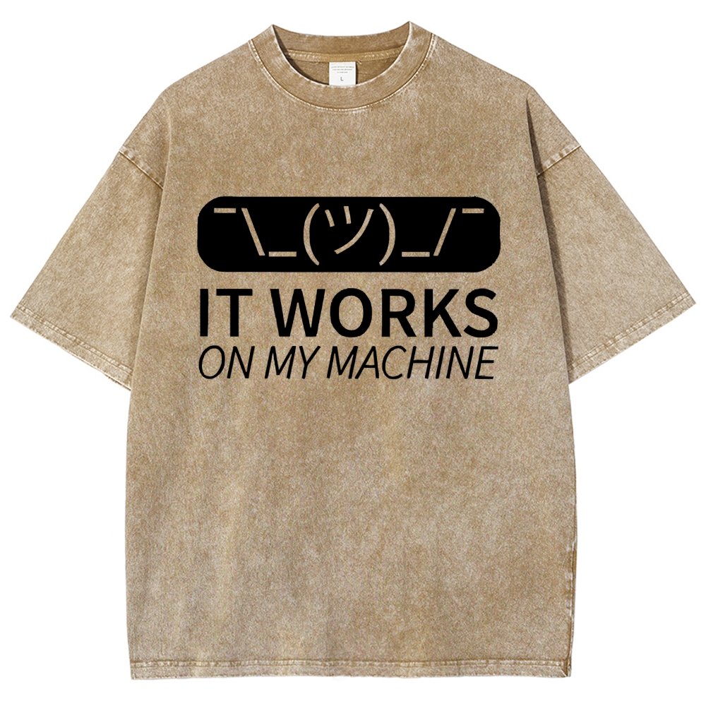 It Works On My Machine Programmer Vintage Distressed T-shirt
