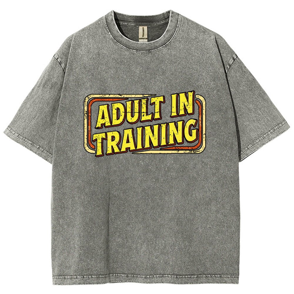 Adult In Training Vintage Distressed T-shirt