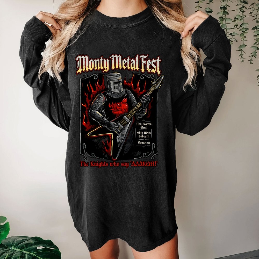 Monty Metal Fest Washed Long Sleeve Tee