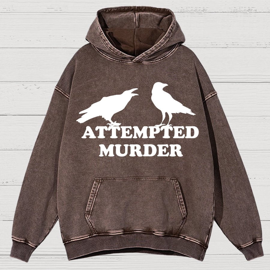 Attempted Murder Vintage Distressed Hoodie