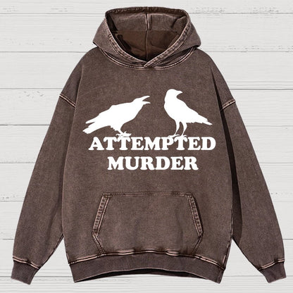 Attempted Murder Vintage Distressed Hoodie