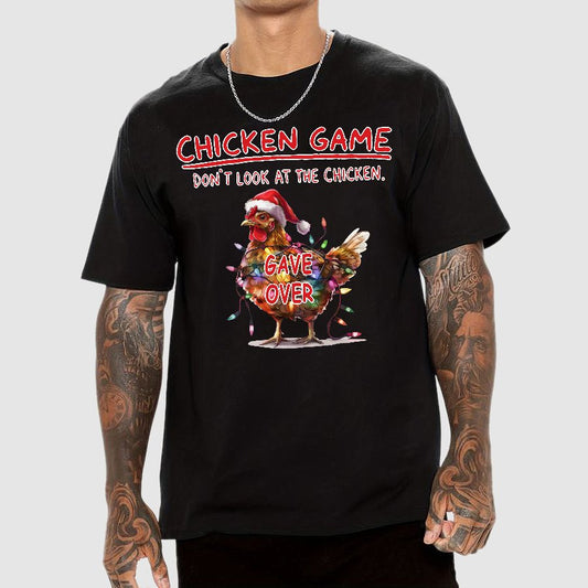 Funny Chicken Game Geek Christmas T-Shirt