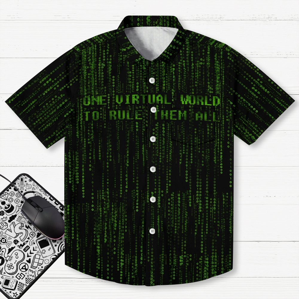 One Virtual Realm to Rule Them All Geek Hawaiian Shirt