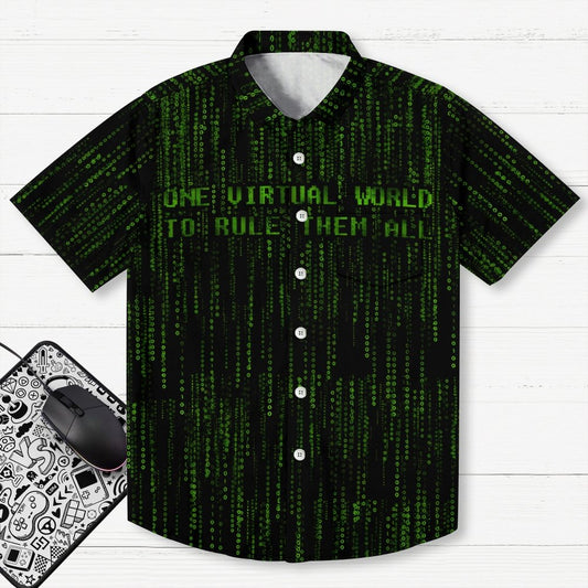 One Virtual Realm to Rule Them All Geek Hawaiian Shirt