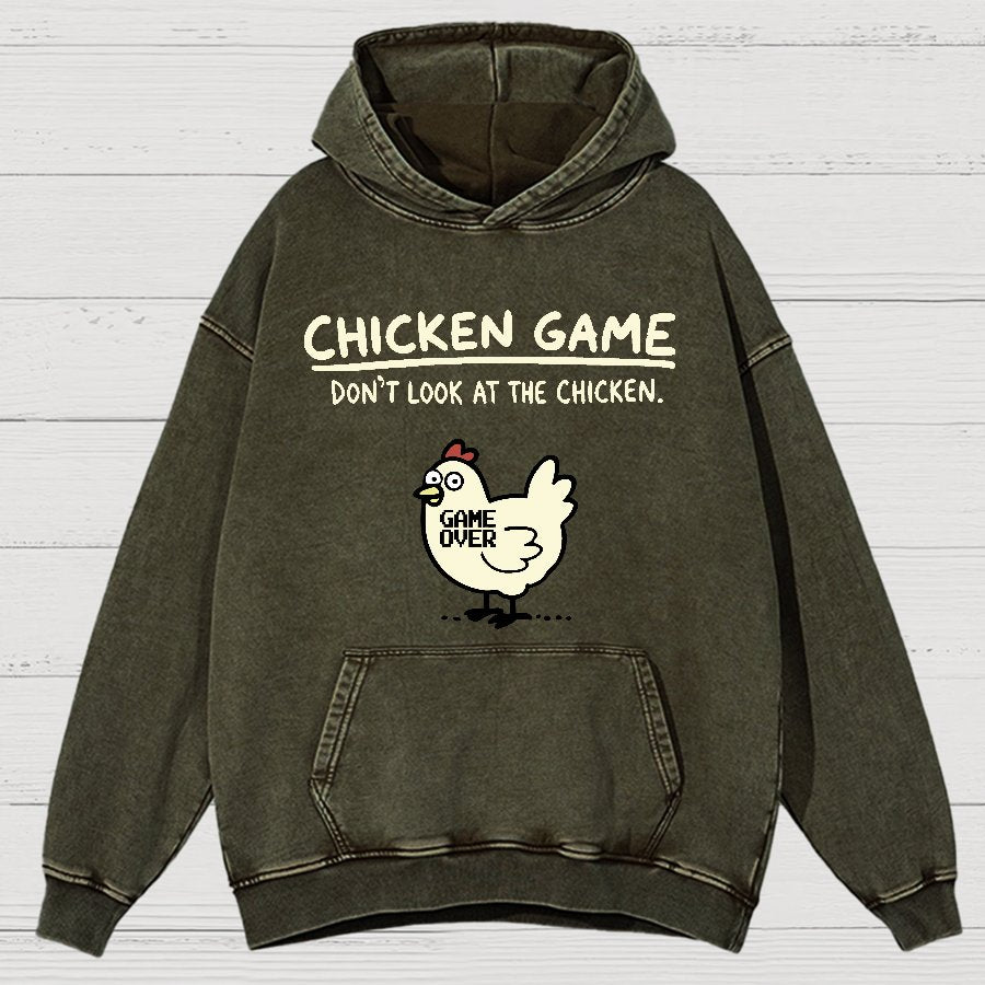 Chicken Game Vintage Distressed Hoodie