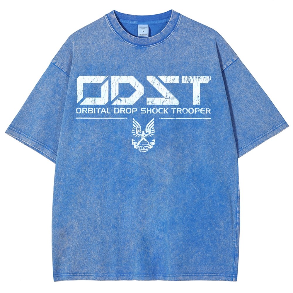Military White Vintage Vintage Distressed T-shirt