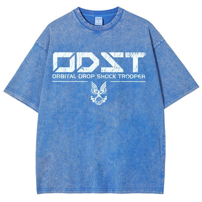 Military White Vintage Vintage Distressed T-shirt