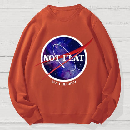 Not Flat Science Nerd Geek Cotton Sweatshirt