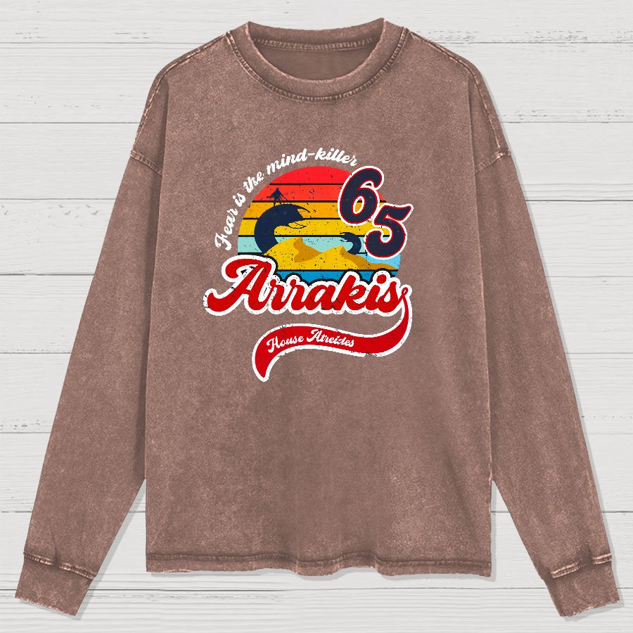 Fear Is The Mind Killer Nerdy Washed Long Sleeve Tee