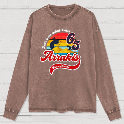 Fear Is The Mind Killer Nerdy Washed Long Sleeve Tee