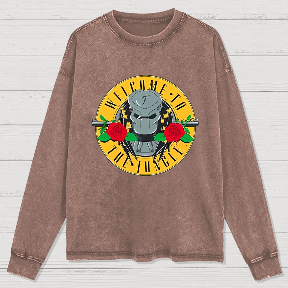 Welcome To The Jungle Washed Long Sleeve Tee