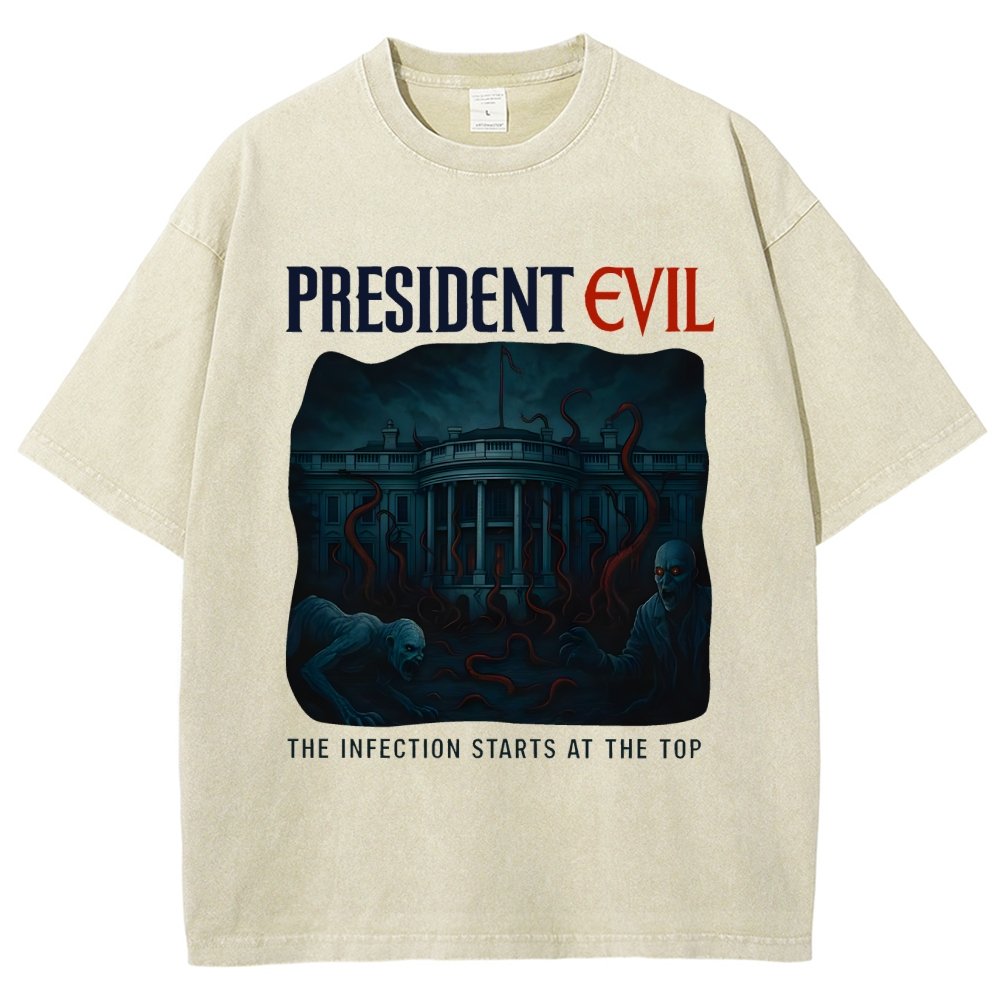 President Evil Vintage Distressed T-shirt
