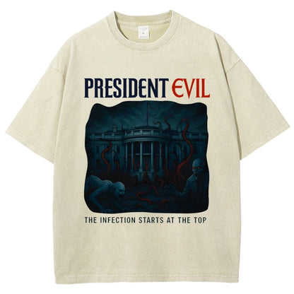 President Evil Vintage Distressed T-shirt