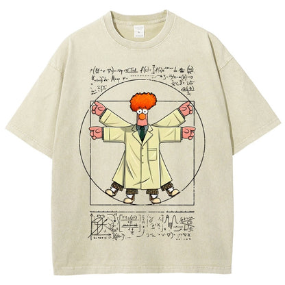 Vitruvian Puppet Vintage Distressed T-shirt