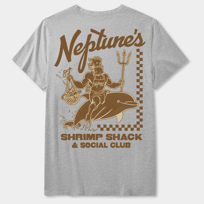 Neptune's Shrimp Shack Front And Back Printing Geek T-Shirt