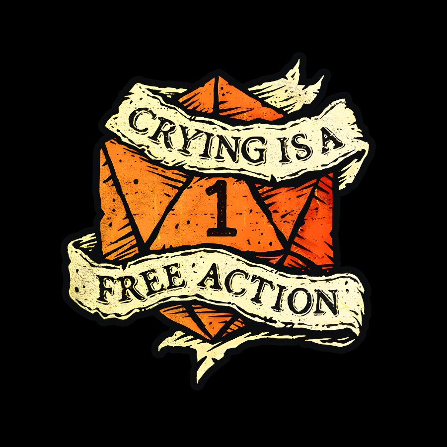 Crying is a free action Geek T-Shirt